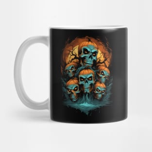 Halloween Pumpkin Skulls Mug